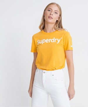 Superdry Registered Flock Női Pólók Sárga | FEPUA9653